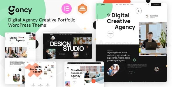 Goncy Digital Agency & Creative Portfolio WordPress Elementor Theme