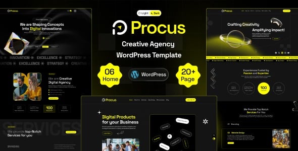 Procus Modern Creative Digital Agency WordPress Theme