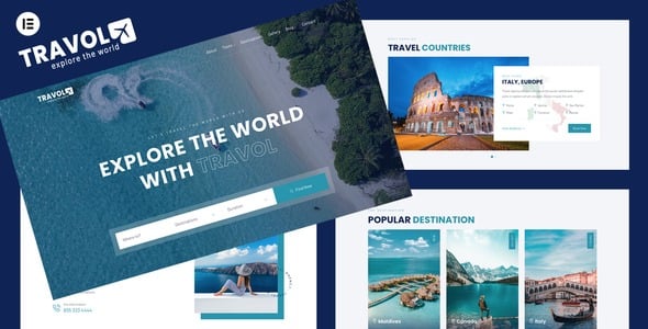 TRAVOL Travel Agency Elementor WordPress Theme