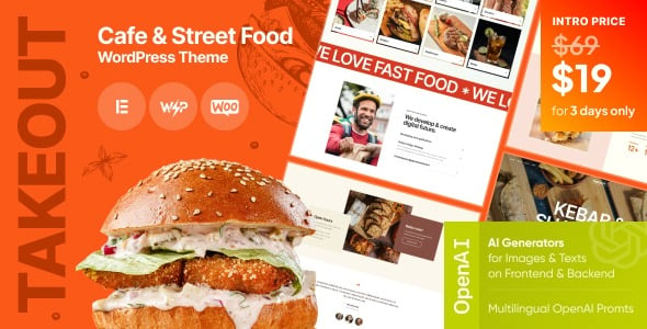 Takeout Cafe & Fast Food WordPress Theme