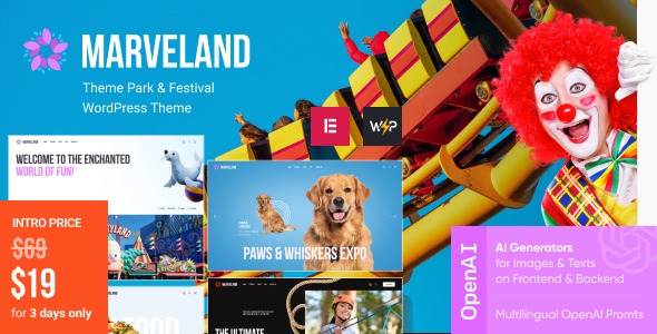 Marveland Theme Park & Festival WordPress Theme