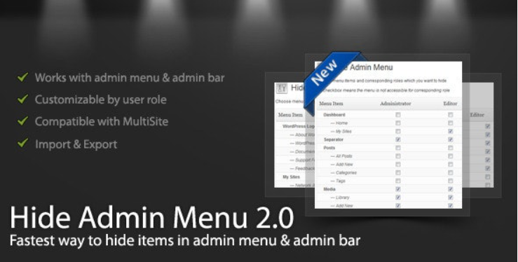 WordPress Hide Admin Menu Plugin