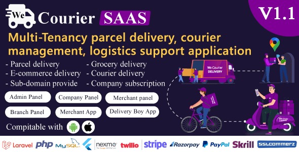 We Courier SAAS - Multi-Tenancy courier and logistics management - merchant