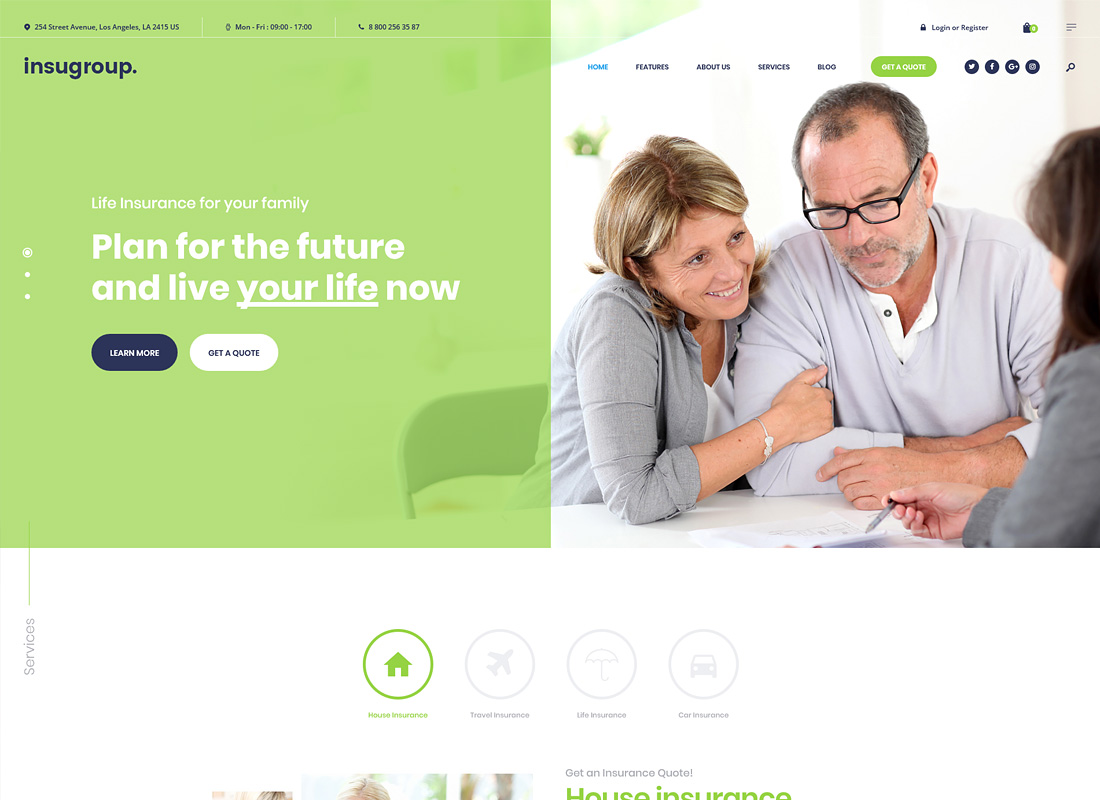 Insugroup - A Clean Insurance & Finance WordPress