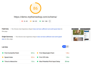 Schema Pro Theme Google PageSpeed Insights Desktop Test