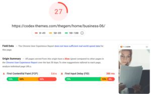 TheGem WordPress Theme PageSpeed Insights Mobile Test