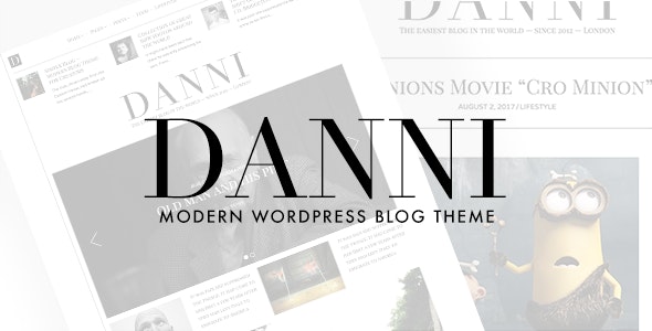 Danni - Minimalist WordPress Blog Theme