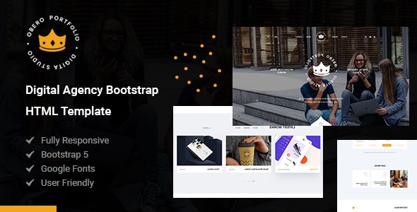 Obero - Digital Agency Bootstrap HTML Template