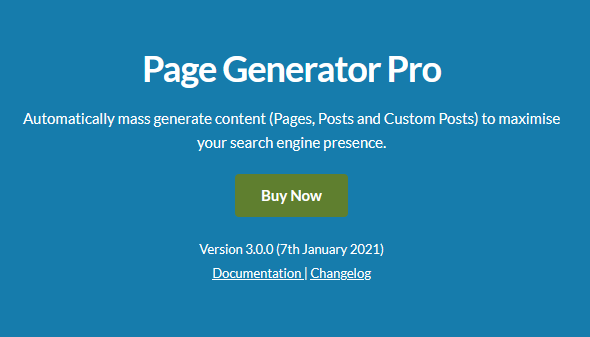 Page Generators Pro - WordPress Page Builder